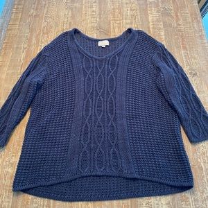 NWOT Ryllace Blue Cable Kint Sweater Plus Size 1X